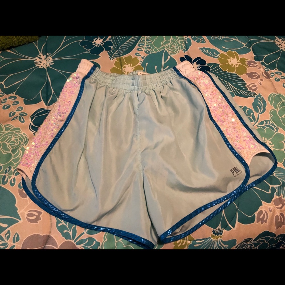 Victoria’s Secret pink track shorts